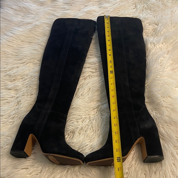 Franco Sarto Black Over the Knee Suede Boots size 7.5 BNWOT see all photos - Picture 4 of 16